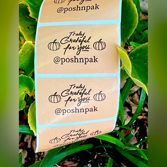 NEW!🍁50 “Truly Grateful for you” custom stickers🍁  elegant scallop cut - Picture 3 of 6